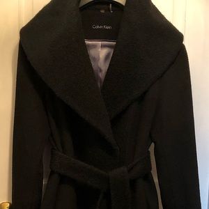 Sophisticated shawl collar wool coat